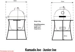 Kamado Joe Junior Keramikgrill -Grillen Im Freien 16054 Kamado Joe Junior Diagramm