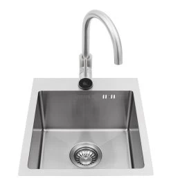 BULL Spülbecken In Der Größe S, 33 X 33 X 20 Cm, Inkl. Wasserhahn (für Warm/kalt)