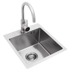 BULL Spülbecken In Der Größe S, 33 X 33 X 20 Cm, Inkl. Wasserhahn (für Warm/kalt) -Grillen Im Freien 21619 Bull Spuelbecken Groesse S Edelsta 3 1613487076