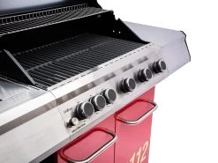 Grillfürst G510G 5-Brenner Gasgrill Mit Hochtemperaturbrenner Und Gusseisen Rosten - Feuerwehr Edition -Grillen Im Freien G510G FW Feuerwehrgrill Foto freigestellt 19