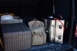 Grillfürst G201E 2-Brenner Gasgrill Portabel V2 - Campinggrill / Balkongrill 50mbar - Inkl. Untergestell -Grillen Im Freien Grillfuerst Camping Gasgrill G201 Kofferraum 1