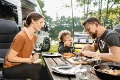 Grillfürst G201E 2-Brenner Gasgrill Portabel V2 - Campinggrill / Balkongrill 50mbar - Inkl. Untergestell -Grillen Im Freien Grillfuerst Campinggrill Picknich unterwegs