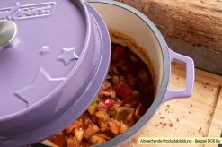 Grillfürst Emaillierter Dutch Oven Ohne Füsse DO6 - Blau 10 Grillfürst Emaillierter Dutch Oven Ohne Füsse DO6 - Blau -Grillen Im Freien Grillfuerst Dutch Oven farbig emailliert lila Beispiel DO6