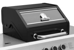 Grillfürst G210E 2-Brenner Gasgrill Mit Hochtemperaturbrenner Und Edelstahl Rosten -Grillen Im Freien Grillfuerst Gasgrill G210E Sichtscheibe Deckelthermometer
