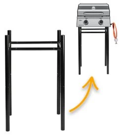 Grillfürst G201E 2-Brenner Gasgrill Portabel V2 - Campinggrill / Balkongrill 50mbar - Inkl. Untergestell -Grillen Im Freien Grillfuerst Untergestell Campinggrill G201E 1 1