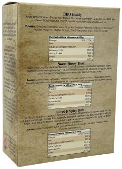 Probierset #2 BBQ Buddy / Sweet Honey Dust / Sweet & Spicy Rub 3x 100g Beutel By Klaus Grillt