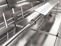 Knister Edelstahl-Gasgrill - Ausziehbarer Kompaktgrill -Grillen Im Freien Knister Edelstahl Gasgrill Kompaktgrill Brenner Detail