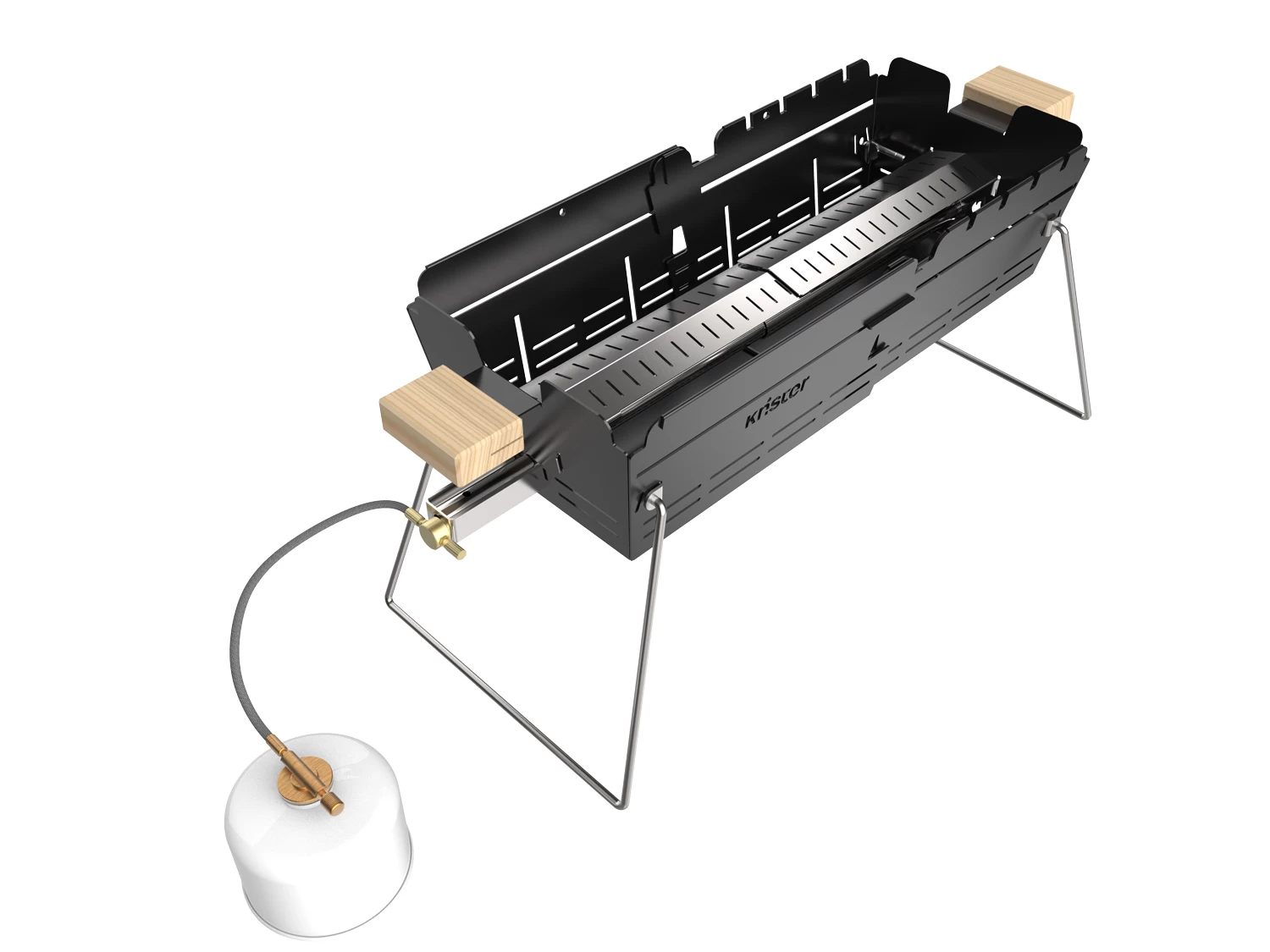 Knister Gasgrill - Ausziehbarer Kompaktgrill 4 Knister Gasgrill - Ausziehbarer Kompaktgrill – Bild 2