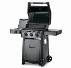 Napoleon Freestyle 365 Gasgrill, Graphit - Mit Seitenbrenner - Modell 2023 - X-DEAL Inkl. Drehspiess -Grillen Im Freien Napoleon Freestyle 365 SB Seitenkocher offen