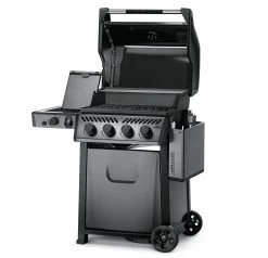 Napoleon Freestyle 425 Gasgrill, Graphit - Mit Sizzle Zone - X-DEAL Inkl. Grillplatte Und Plancha Tool-Set -Grillen Im Freien Napoleon Gasgrill Freestyle 425 Sizzle Zone Seite abgeklappt