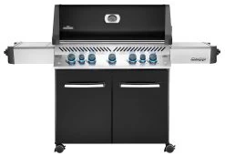 Napoleon Prestige 665 Gasgrill, Schwarz - Mit Safety Glow - Modell 2023 - SMART Deal Inkl. Grillfürst Grill Control