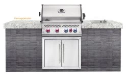 Napoleon Prestige Pro 500-3 Edelstahl Einbaugrill Gas - Inkl. Drehspieß - Modell 2023 -Grillen Im Freien Napoleon Prestige Pro 500 Montagebeispiel