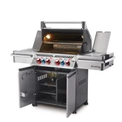 Napoleon Prestige Pro 500-3 Edelstahl Gasgrill Inkl. Drehspieß - Modell 2023 - SMART Deal Inkl. Grillfürst Grill Control -Grillen Im Freien Napoleon Prestige Pro 500 seitlich offen