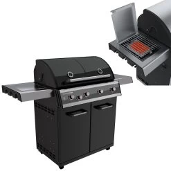 Outdoorchef Dualchef 425 G BZ Gasgrill Mit Blazing Zone Infrarotbrenner + DGS Gusseisen Grillrost 2 Stk.+ DGS Gemüse Grillrost 2 Stk.