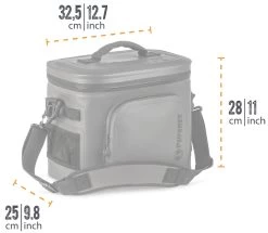 Petromax Kühltasche 8 Liter / Dunkelgrau -Grillen Im Freien Petromax Kuehtasche 8Liter Abmessungen