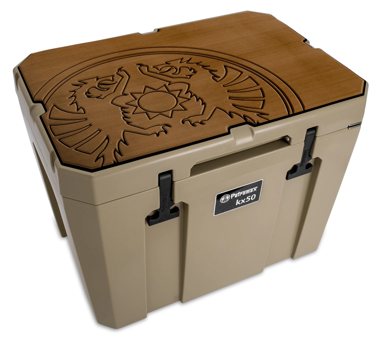 Petromax Haft-Auflage Für Kühlbox Kx50 Braun Mit Drachenemblem 5 Petromax Haft-Auflage Für Kühlbox Kx50 Braun Mit Drachenemblem – Bild 3