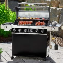 Rösle Gasgrill Videro G6-S VARIO+ Schwarz - Modell 2023 - SMART Deal Inkl. Grillfürst Grill Control -Grillen Im Freien Roesle Gasgrill Videro G6 S Mood