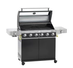 Rösle Gasgrill Videro G6-S VARIO+ Schwarz - Modell 2023 - SMART Deal Inkl. Grillfürst Grill Control -Grillen Im Freien Roesle Videro G6 S Vario schwarz 25527 Deckel