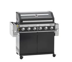 Rösle Gasgrill Videro G6-S VARIO+ Schwarz - Modell 2023 - SMART Deal Inkl. Grillfürst Grill Control -Grillen Im Freien Roesle Videro G6 S Vario schwarz 25527 klappbar