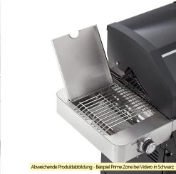 Rösle Edelstahl Gasgrill Videro G4-S VARIO+ - Limited Edition Modell 2023 Inkl. Abdeckhaube -Grillen Im Freien Roesle Videro Gasgrill Primezone Rost oben Beispiel 1