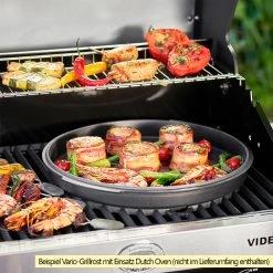 Rösle Gasgrill Videro G6-S VARIO+ Schwarz - Modell 2023 - SMART Deal Inkl. Grillfürst Grill Control -Grillen Im Freien Roesle Videro Gasgrill Vario Grillrost Mood