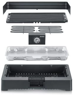 Severin Elektro Tischgrill Mit Grillplatte - 2.200 Watt -Grillen Im Freien Severin Elektrogrill PG8567 Aufbau
