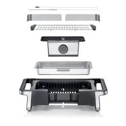 Severin Elektro Tischgrill SENOA Digital Boost - Boost Zone 500°C - 3.000 W -Grillen Im Freien Severin Elektrogrill Senoa pg8114 explosion