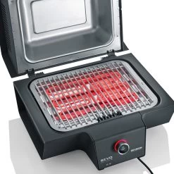 Severin Elektrogrill SEVO Smart Control GT - Boost Zone 500°C - Mit Deckel - 3.000 W -Grillen Im Freien Severin Sevo Smart Control GT PG8138 Boostzone